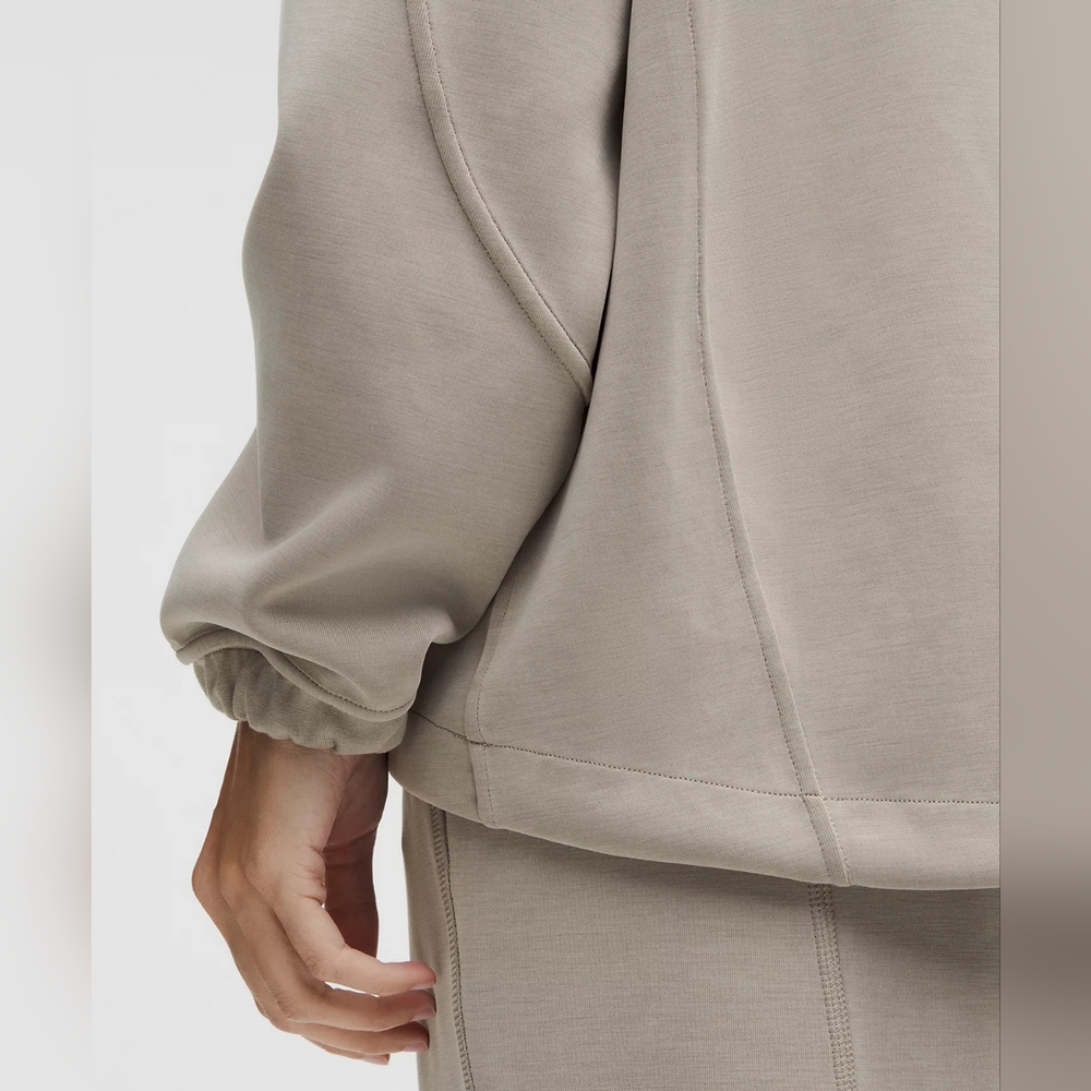 Lululemon Softstreme Half-Zip Long Warm Ash Grey Size Large - Picture 8 of 8